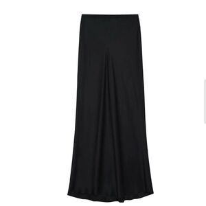 NWT - Anine Bing Black Bar 100% Silk Skirt - Size L